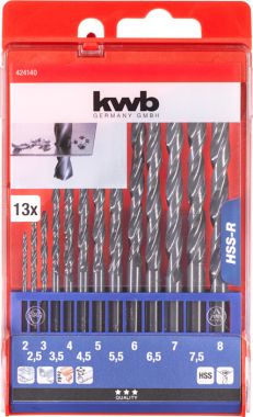 Набор спиральных сверл HSS, 13 предметов KWB 4241-40